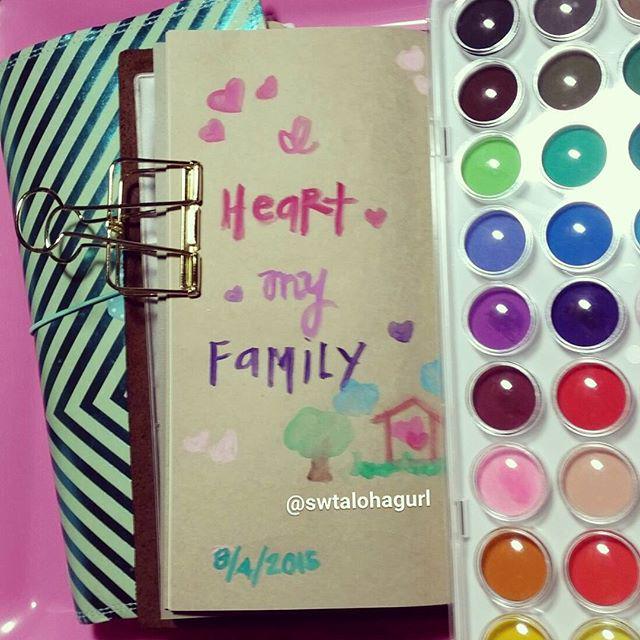 Druthersco's tweet photo. By swtalohagurl Playing with my #watercolorset in my #kraft #midoriinsert #mtn #midoritravellersnotebook #traveller… http://t.co/DS8GTlCJbY
