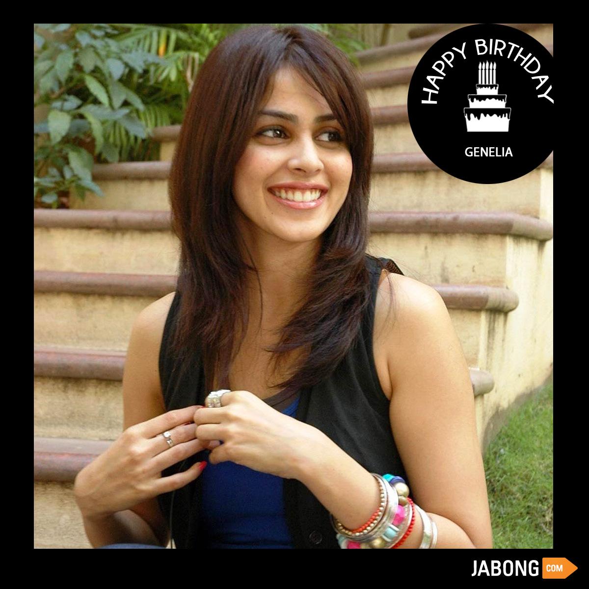 Here\s wishing a very happy birthday to the vivacious Bollywood actress, Genelia D\ Souza! 