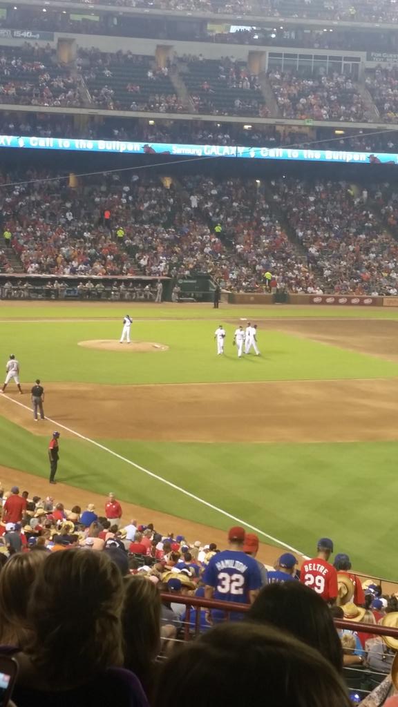 Mrs_K_Lambert's tweet photo. #samfreeman is now pitching! A @Hebron_HS grad!! http://t.co/WDpbFIyRWy