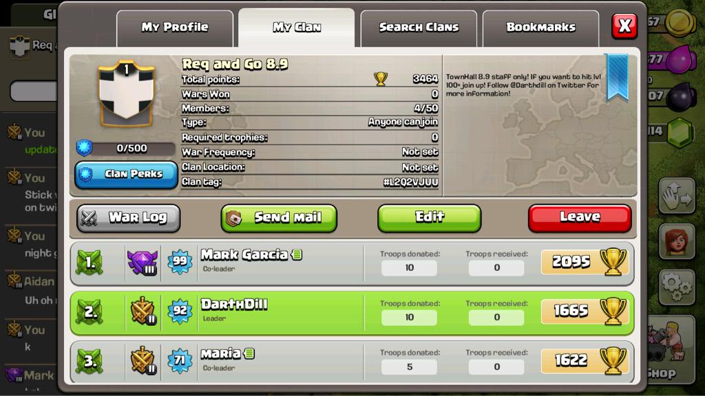 Darthdill's tweet photo. We're off to a great start! Come join the fun! @ClashRetweets #retweet #clashofclans #CoC http://t.co/nrR0i5FL9j