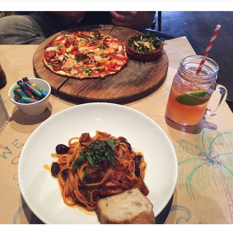Pasta,Pizza and Bread. What more could you want?  #MADpizza Ask about our 12.50 lunch specials!