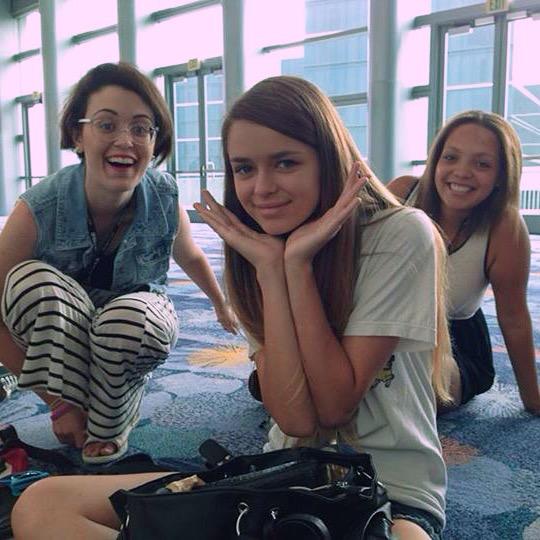 TrashyTiffany's tweet photo. Two years ago I met my beautiful girlfriend @JessicaTayVlogs and my queen @erinisconfused at #VidCon2013 #Squad http://t.co/aJdQuatfhR