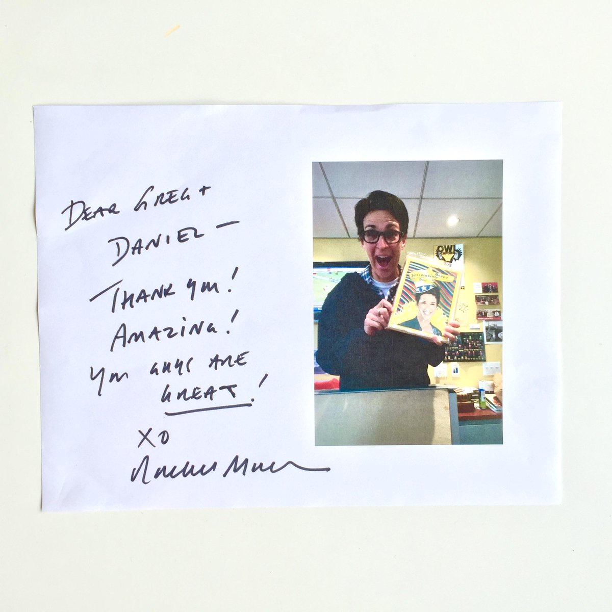 thanks <a href="/maddow/">Rachel Maddow</a> for the lovely note! we've got a cookie for every candidate bit.ly/pres_cookies #rachelmaddow