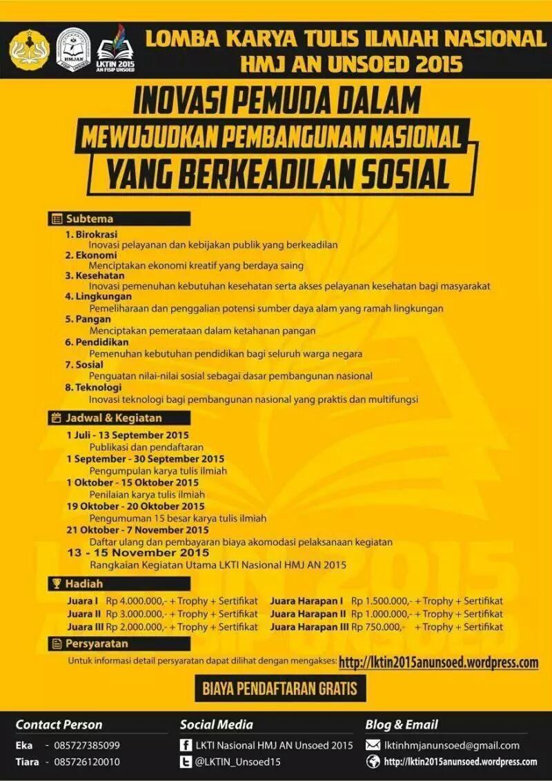 Hi guys! Yuk ikuti LKTIN HMJ AN Unsoed 2015, cek lktin2015anunsoed.wordpress.com :) <a href="/mp_unesa/">Manajemen Pendidikan</a> <a href="/ukim_unesa/">UKIM Unesa</a> <a href="/DCEUNESA/">DCE UNESA</a> <a href="/bem_jpe/">BEMJPE_UNESA</a>