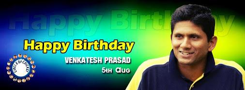 
Happy Birthday \"Venkatesh Prasad\".
Bapu Krishnarao Venkatesh Prasad is a former Indian cricket 