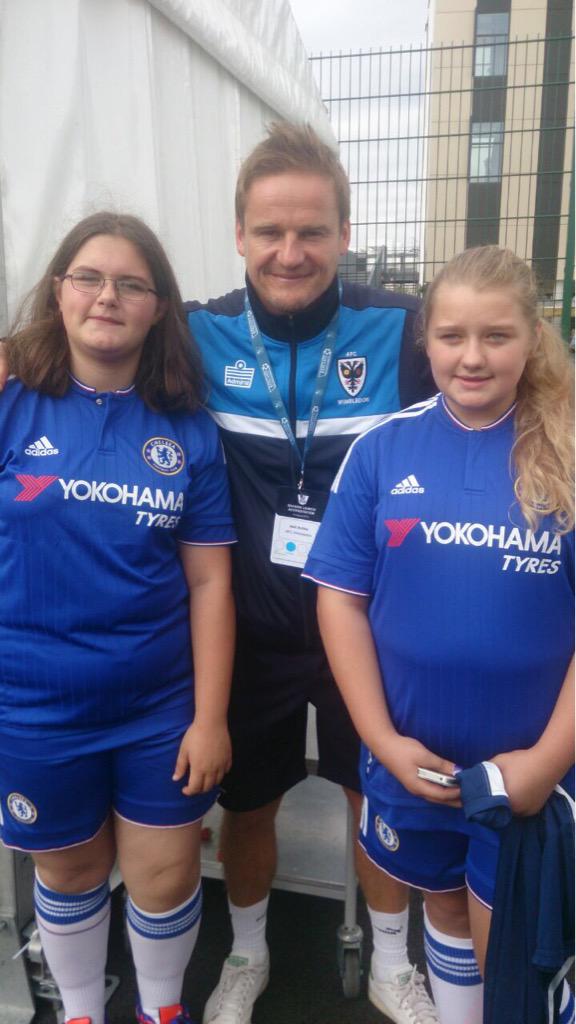 AFCW_Foundation's tweet photo. Some photos from the #PremLaunch #SSN Neal & Kay being great ambassadors as usual #AFCWimbledon @AFCWimbledon http://t.co/P1PzqAYnGw