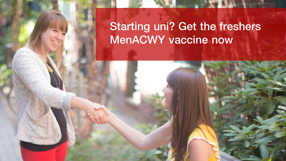UKHSA_London's tweet photo. We’re urging all university freshers to get the new #MenACWY vaccine. More info: http://t.co/xrBztl4uzI http://t.co/OlBb6rZ5GO