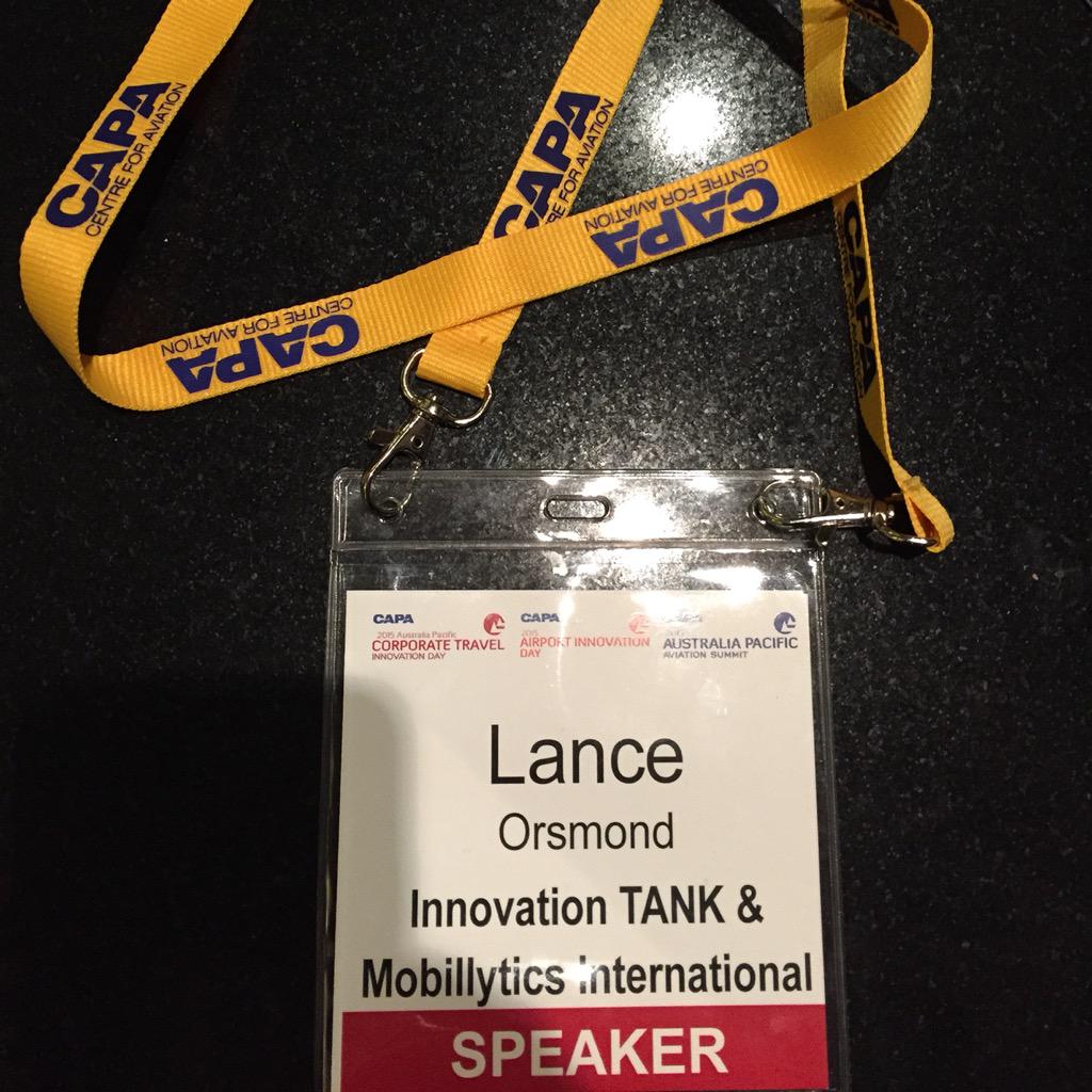 Innovation_Tank's tweet photo. Spoke at the centre of aviation conference in Sydney this week. Airports and Airlines are ripe for disruption! http://t.co/4NoiDsh6I2