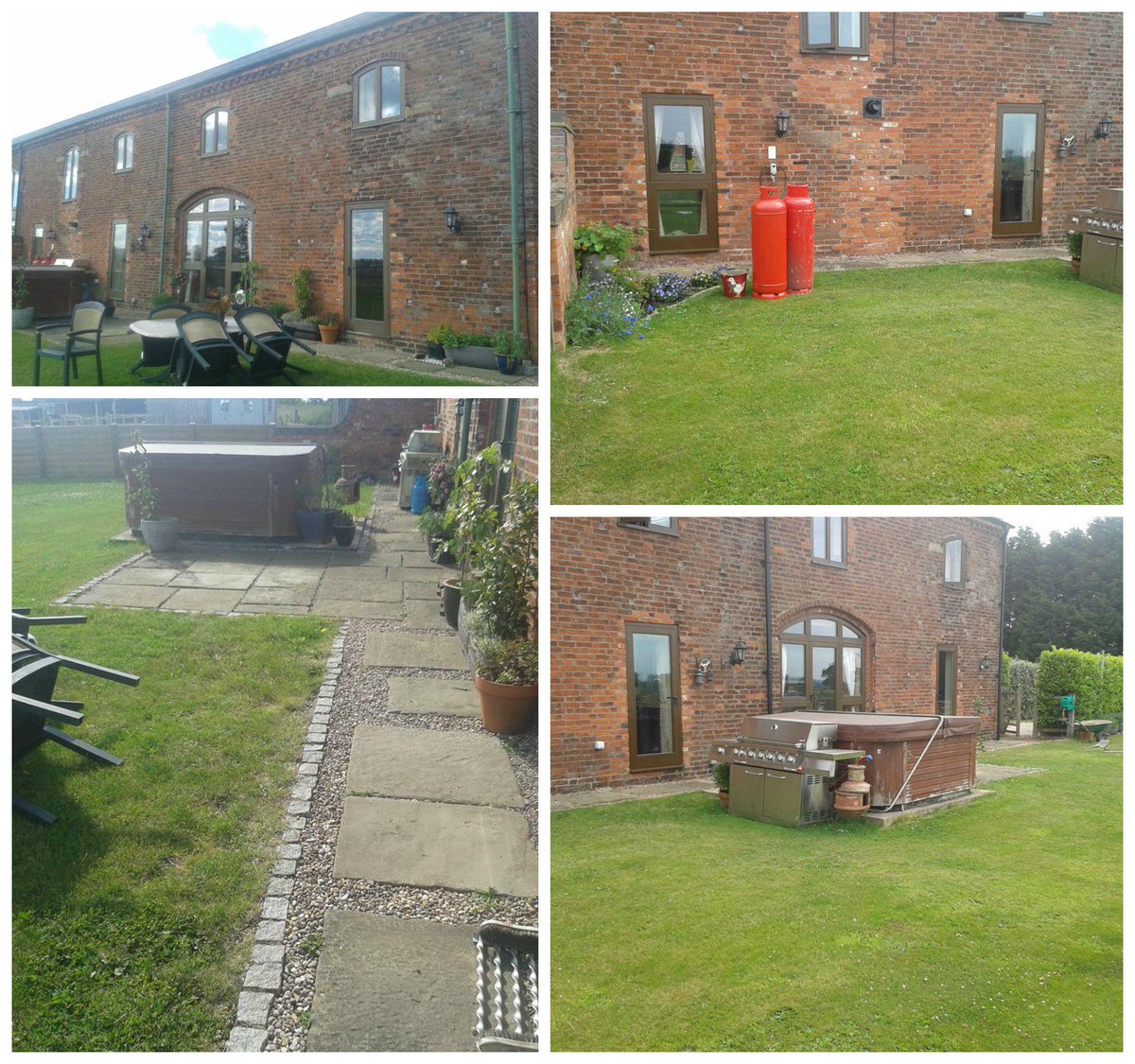 AJGProperty's tweet photo. Just completed, old slabbed area replaced with 80sqm of interlocking #slate #slabs and up lighters. #penkridge http://t.co/JJAJ4YIsrH
