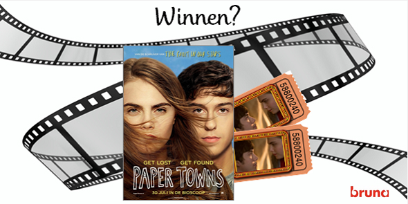 Bruna_nl's tweet photo. Wij geven 2 kaartjes voor de film 'Paper Towns' weg! Volg en Retweet voor 20 u en maak kans. #GeefPT http://t.co/XjuLmLzzmW