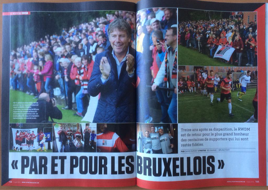 DDupont007's tweet photo. Le RWDM ne mourra jamais. Cinq pages à lire dans #footmagazine http://t.co/4iR1LhT0h5