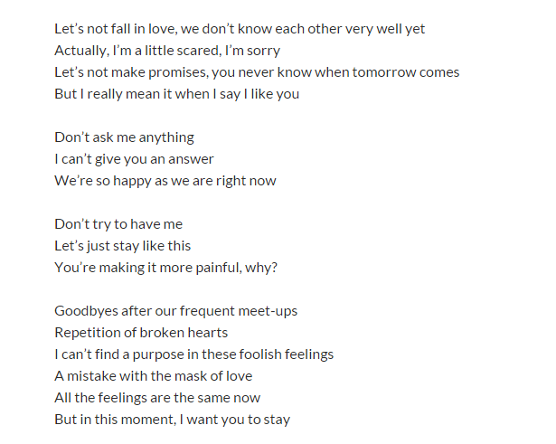 Norvy S H Bigbang S Let S Not Fall In Love Lyrics Are So Deep I M Actually Tearing Up Http T Co No8sbuncly Norvy S H Bigbang S Let S Not Fall In Love Lyrics Are So Deep I M Actually Tearing Up Http T Co No8sbuncly
