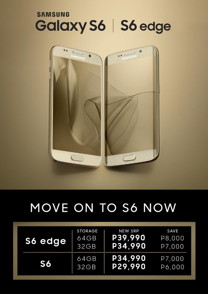 SnESalesInc's tweet photo. Samsung Galaxy S6 &amp; S6 edge at up to P8,000.00 OFF! (Limited Offer). View Offer on: http://t.co/z9cWqXuGWM http://t.co/MU8RdlOZhl