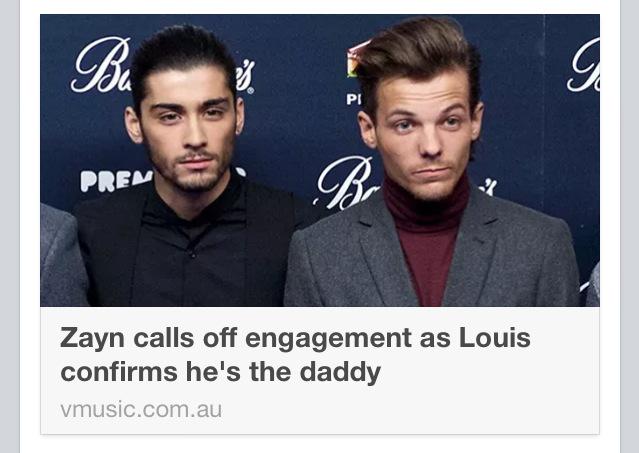 fondpals's tweet photo. this makes it sound like louis and zayn are ex-fiancees and louis is pregnant with their baby http://t.co/9wgXiAA08S