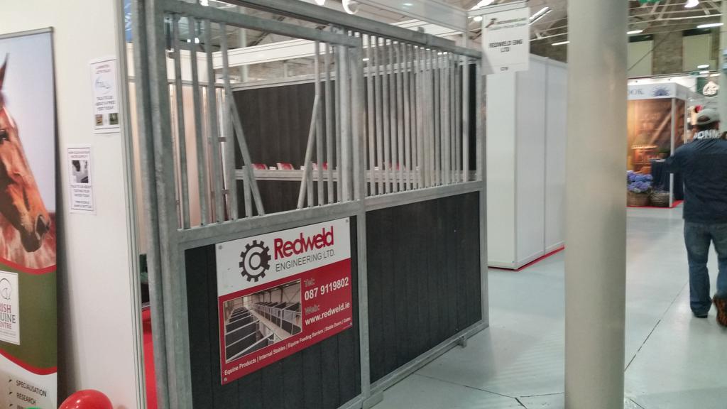 RedweldEng's tweet photo. Just finished show stand at the Dublin horse show very busy http://t.co/cISeEkqP7G