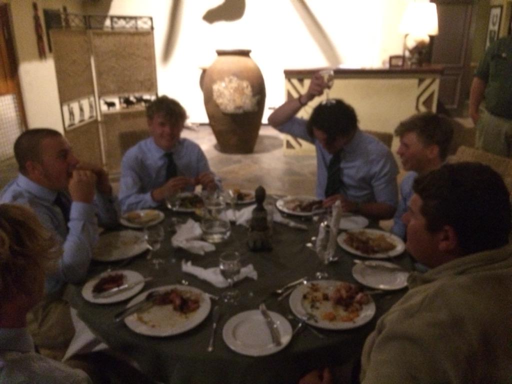 RGSWRugby's tweet photo. Dress code for the final night on tour and presentation evening was Number ones #RGS2015SA http://t.co/coNnCnwICN