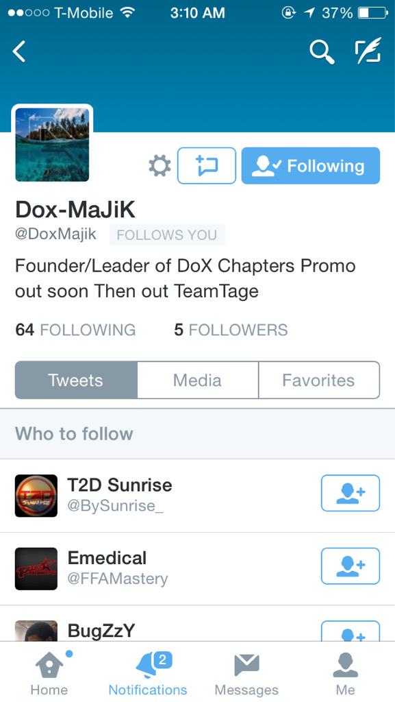 Follow Leader <a href="/DoxMajik/">Dox-MaJiK</a>