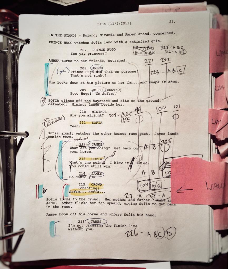 samriegel's tweet image. Page from #SofiaTheFirst episode 101 #toomanynotes @_CraigGerber
