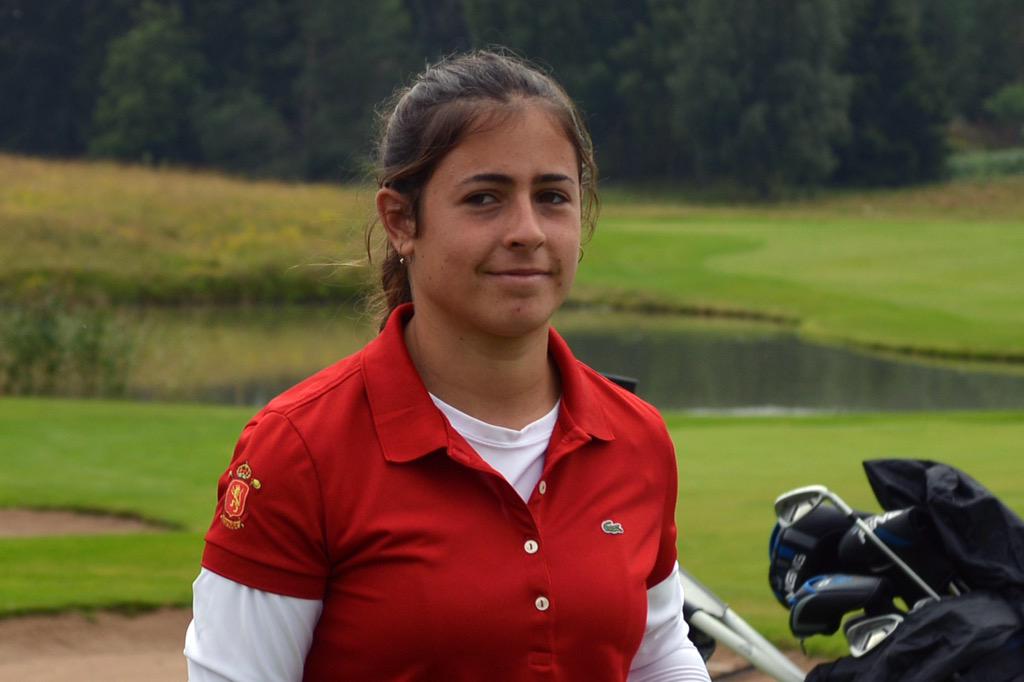 ANNIKAInvEurope's tweet photo. Ana Pelaez, Spain, in The lead together With Sophie Lamb, England, After Day 2 of ANNIKA Invitational Europe: -8. http://t.co/Gk7tUG4Wjg