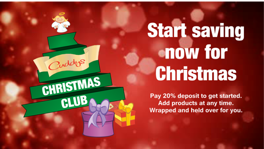 #ToyMaster #Christmas Club is live. Only 20% deposit required to get started. We can store and wrap for the big day!