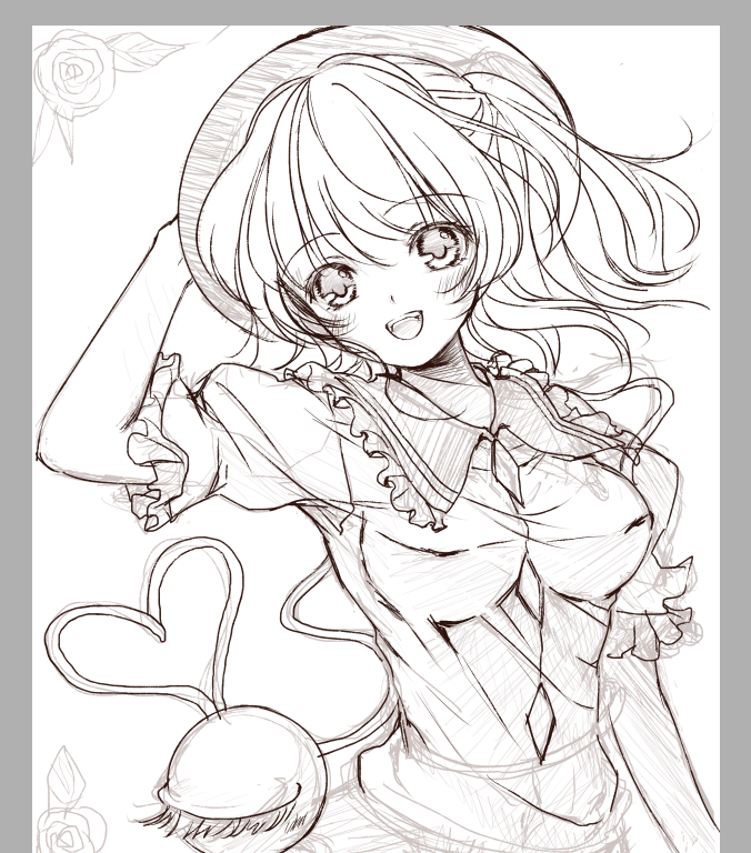 こいしさん描いてます(:3 _ )=
何気に初描き。。夏っぽい爽やかな感じにしたいなぁ。 