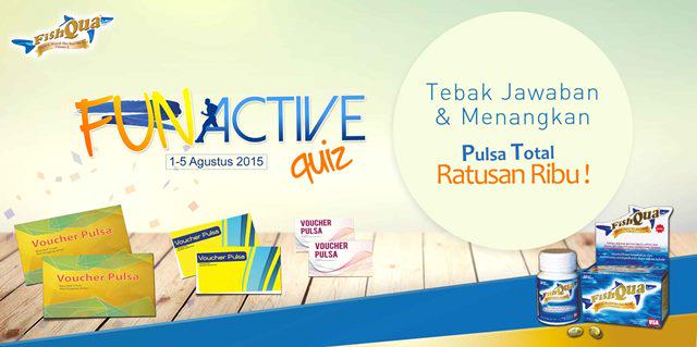 SehatAktifID's tweet photo. Sobat Aktif, FishQua #FunActiveQuiz akan ditutup jam 24.00 WIB malam ini. Ayo cek: http://t.co/5dF8LZDV2K http://t.co/I148WesoYz