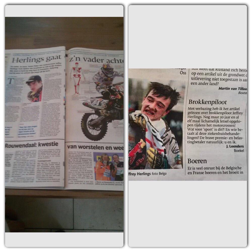 Jeffrey Herlings (@jherlings84) on Twitter photo Heeft jullie krant niets beters te vermeldden dan mij telkens te kleineeren en voorschut te zetten? <a href="/brabantsdagblad/">Brabants Dagblad</a> Heeft jullie krant niets beters te vermeldden dan mij telkens te kleineeren en voorschut te zetten? <a href="/brabantsdagblad/">Brabants Dagblad</a>