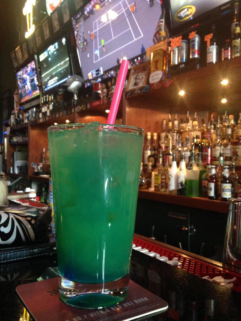 ProsWhisky's tweet photo. The Sand Shark and the #sandshark Pineapple Juice, OJ, Blue Curaco,  and of course Pro's Whisky #summertimesippin http://t.co/WX67OljkIu