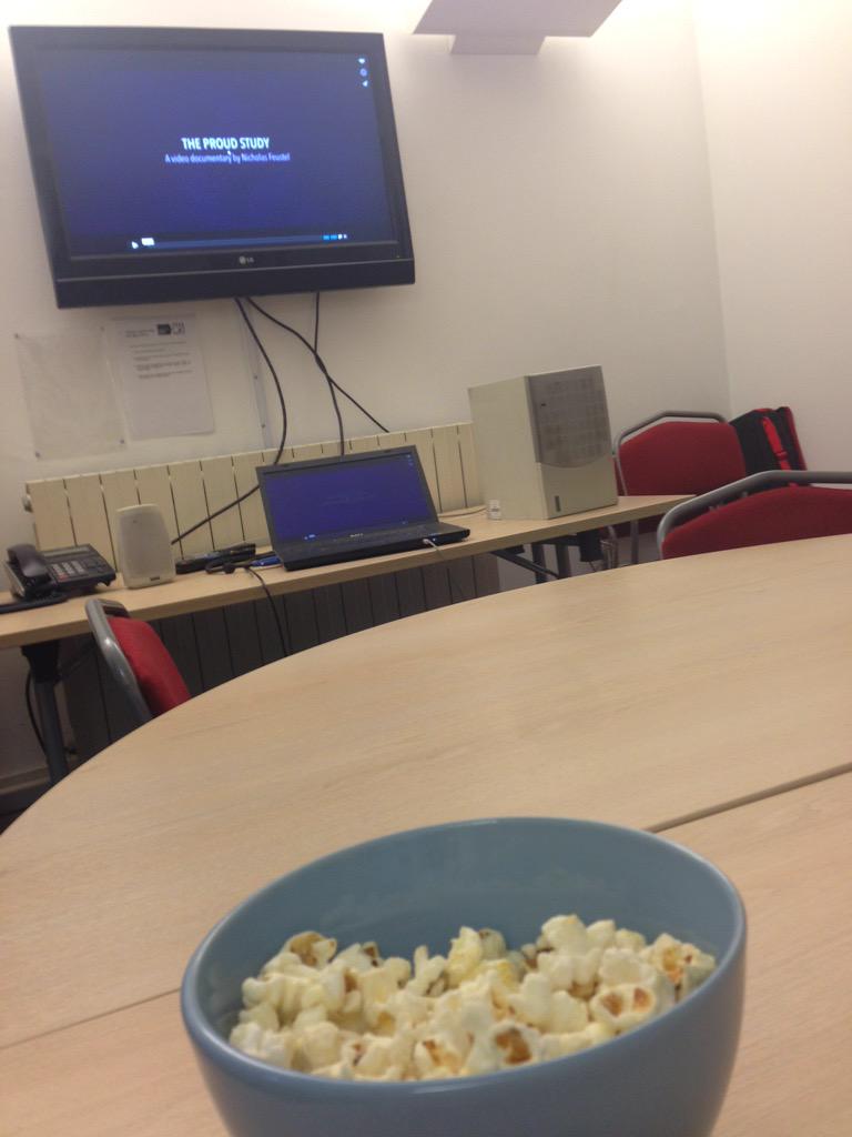 NAT_AIDS_Trust's tweet photo. NAT staff having a #PrEPcorn lunch! Watching film on #PROUDstudy prep http://t.co/otp2Y4TNyw #PrEPaccess http://t.co/Xjt78bn9ew