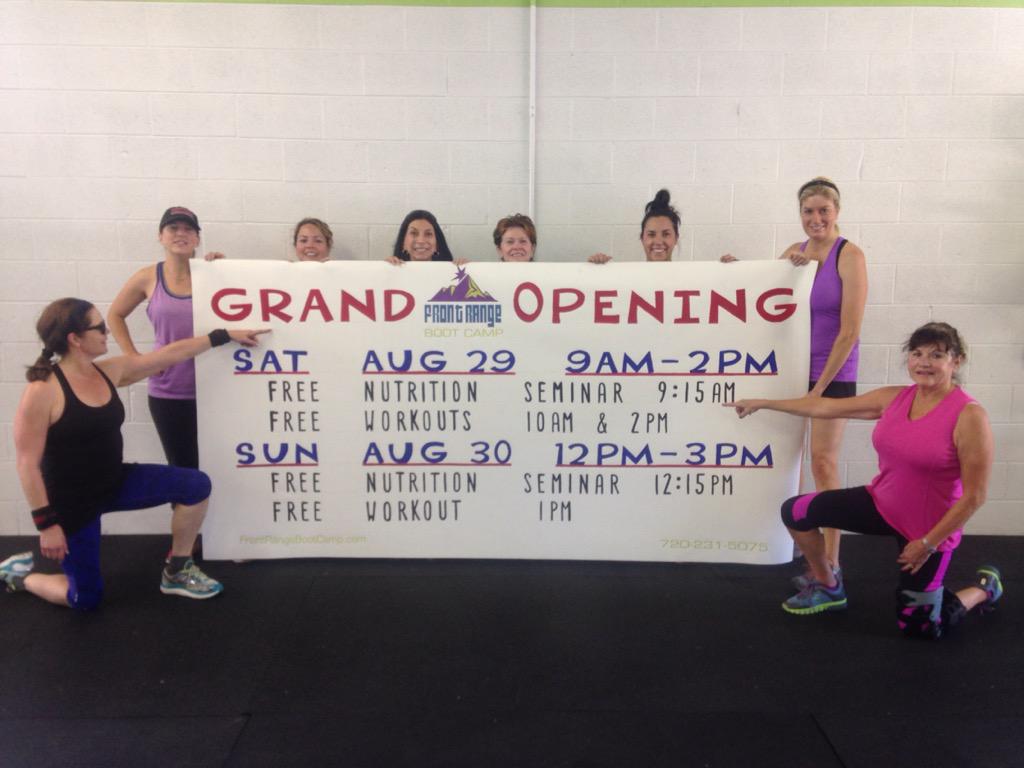 FrontRangeBootc's tweet image. FRBC Grand Opening Aug 29/30. Free workouts, nutrition seminar, food, prizes, deeply reduced membership fees!