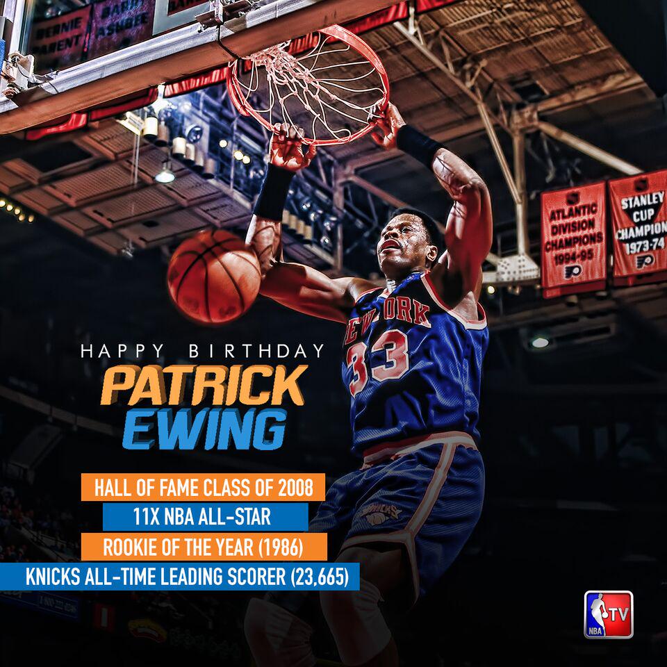 Join us in wishing associate head coach and legend Patrick Ewing a Happy Birthday! 