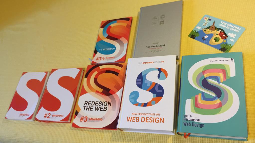 pugia86's tweet photo. Finally I can add the #smashingbook5 to my collection! Great work as always @smashingmag http://t.co/HhB0gSVT33