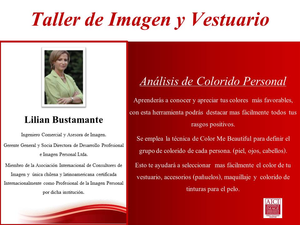 AICIChile's tweet photo. Últimos días para inscribirse en el taller de Imagen y Vestuario! http://t.co/MubITrTQG7 http://t.co/fXC2Onc4tu