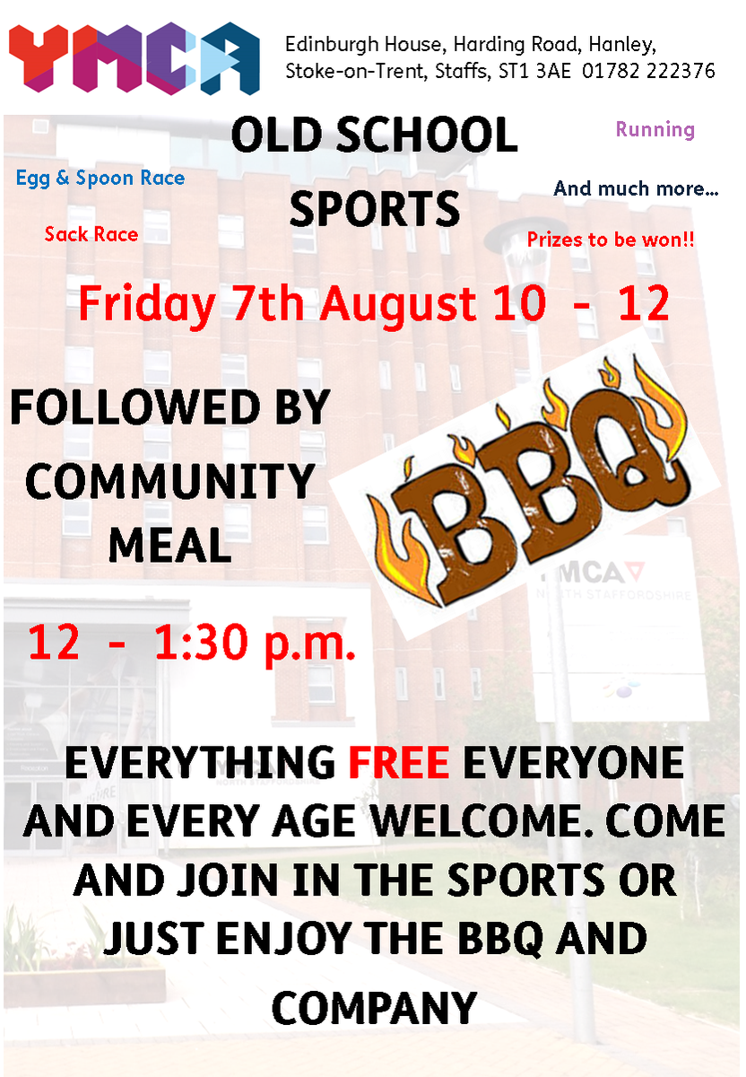 ymcans's tweet photo. Come and join us on Friday 7th August #FOOD #FUN #SPORT #COMMUNITY #LOVINGSTOKE http://t.co/wWZLmEmSGN