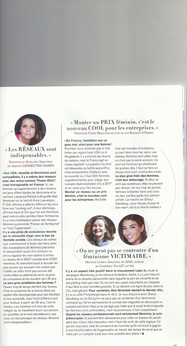 BizzOfeminin's tweet photo. #pouvoir #femmes @BizzOfeminin dans @GlamourParis de ce mois ci avec une interview de sa fondatrice @VeroniqueForge http://t.co/iatzcieHl6