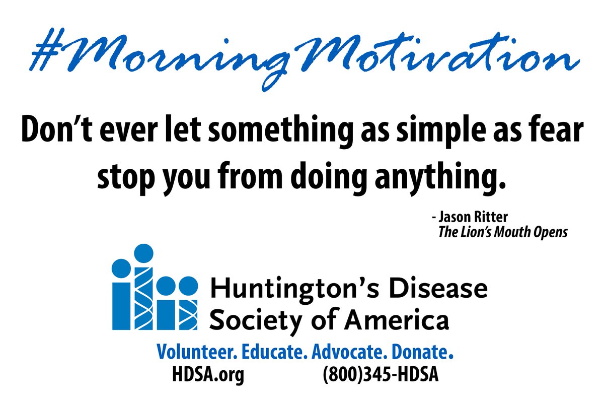 HDSA's tweet photo. #MorningMotivation #HDSAFamily @JasonRitter #LionsMouthOpens @mariannapalka @lucywalkerfilm http://t.co/61ez8cczqW