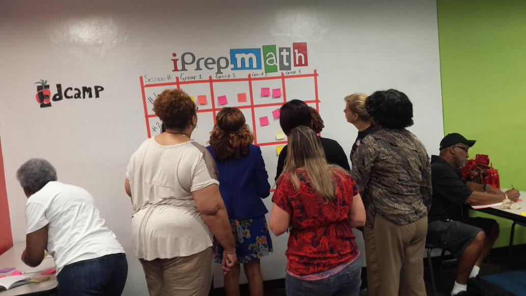 shanseneds's tweet photo. @iPrepMath counselors are ready for #Edcamp! #Unconference #ParticipantDriven. A day of #OrganicLearning #Innovation http://t.co/1tLcQblDSC