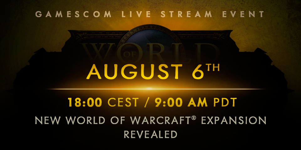 Warcraft's tweet photo. The next WoW expansion will be unveiled tomorrow. Don't miss the live stream! #BlizzGC2015 http://t.co/EejHEe4SRm http://t.co/n8M8fI1NNx