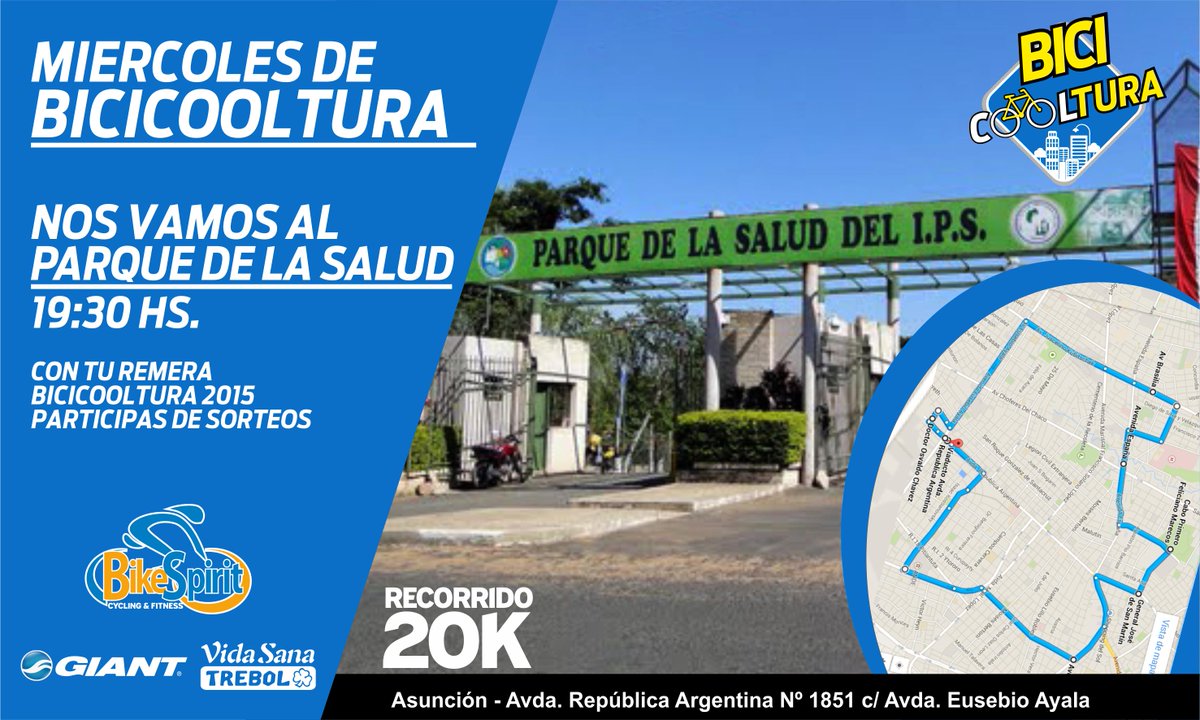 bikespirit_'s tweet photo. Miércoles de Bicicooltura!!
Hacemos un circuito de 20K hasta el Parque de la Salud 
Salida: Bike Spirit,19:30hs. http://t.co/ue4aubWBpI