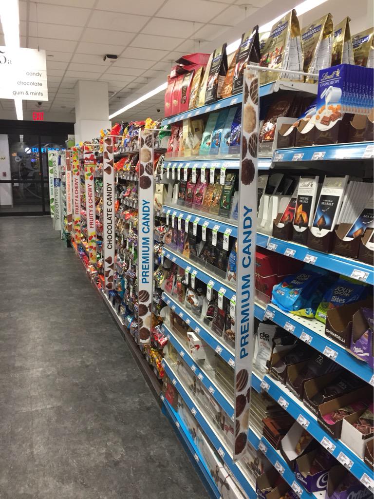 Good sign-posting but premium and chocolate candy? Sounds like it was developed to help the category buyer...
