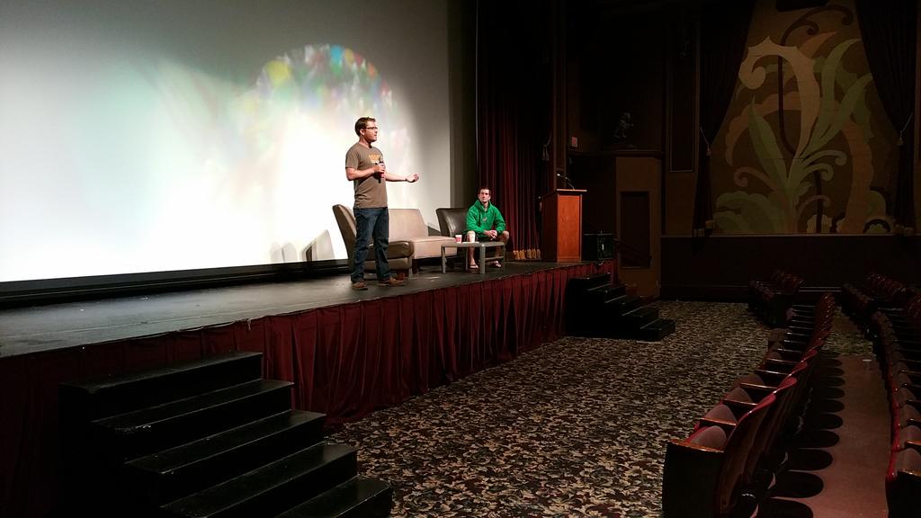 coreymock's tweet photo. @RhombusGuys is back at @1MillionCupsGF for #RefillWeek - and they've come with some news... http://t.co/oZsksI6LbM