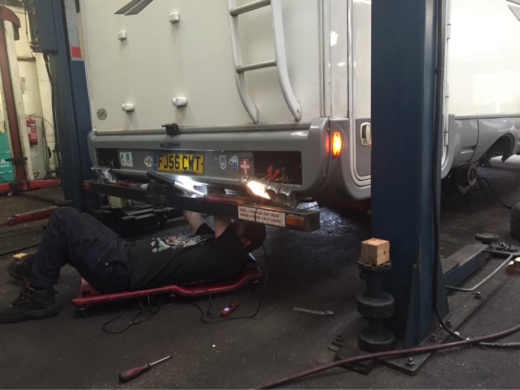 Some light repairs going on!