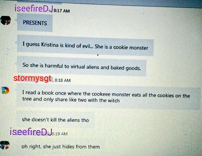 cookeeeemonster's tweet photo. So this conversation just happened in class this AM. Hah! I can't even! #BestFriendsEver #cookeeLOVE #AMshenanigans http://t.co/SwdfOf2IOd