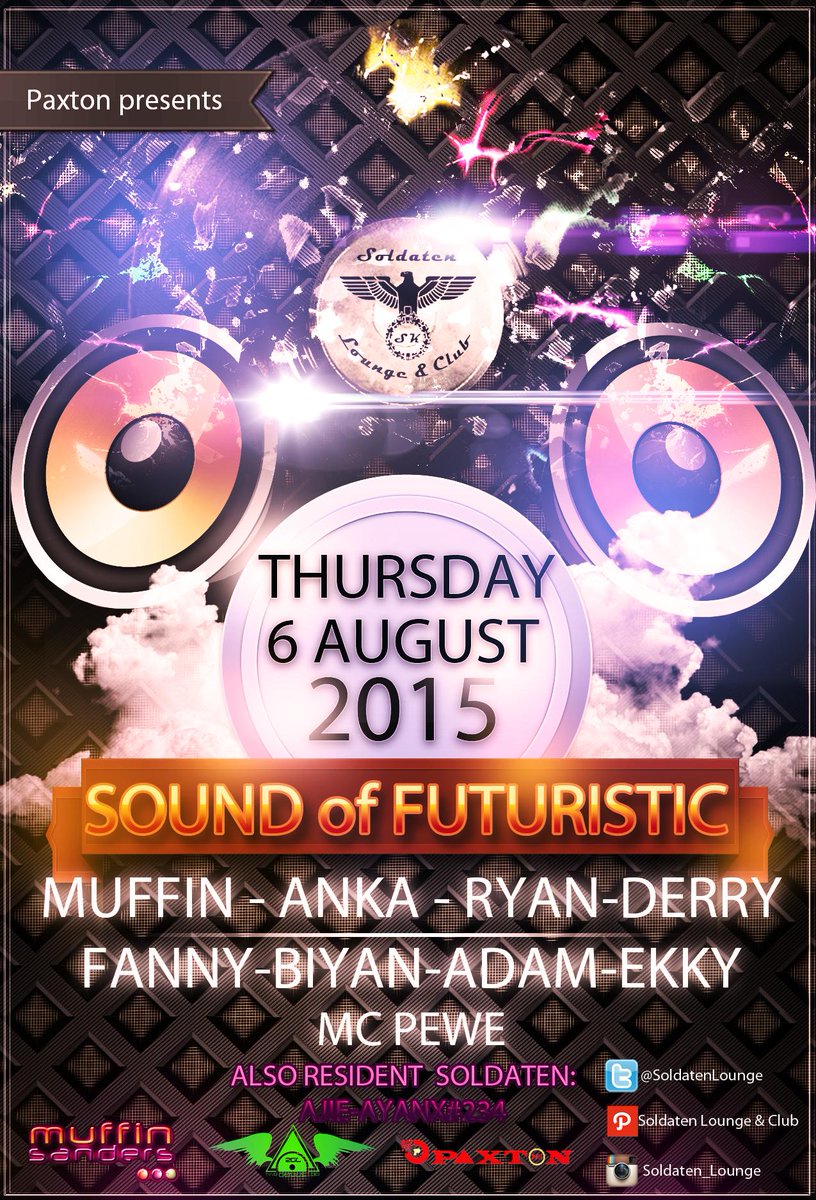 anka_paxton's tweet photo. Tomorrow @SoldatenLounge Thur,6th August 2015 @Orangekiss_msc @rhytmixmusic  @Ajie_MixInc  @Paxton_org @2GLManagement http://t.co/17H7ktEOQv