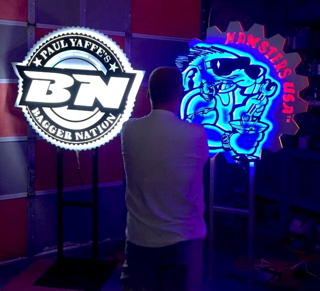 Old_Jim_Customs's tweet photo. #Sturgis2015  and @Old_Jim_Customs has a few KILLER  LED signs being displayed by the one and only @BaggerNation !! http://t.co/NL9JkPiQ4K