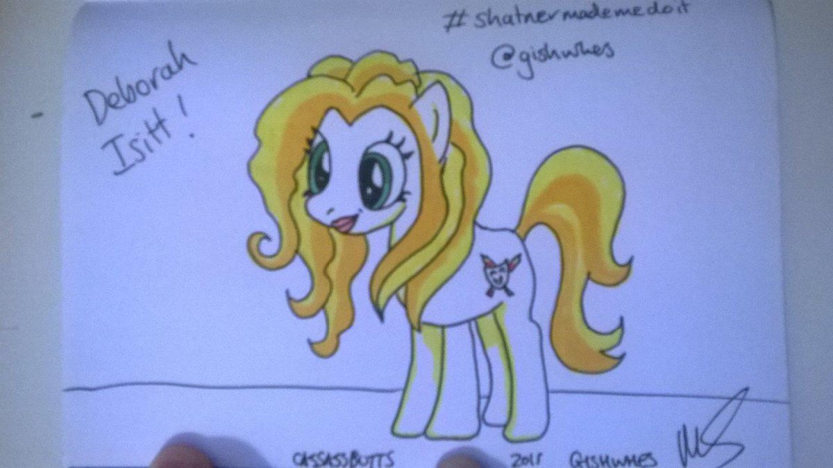 _cosplayuk_'s tweet photo. @DeborahIsitt @gishwhes #Shatnermademedoit I drew you as a pony! please retweet with the # and @ http://t.co/2ntJUtJNvw