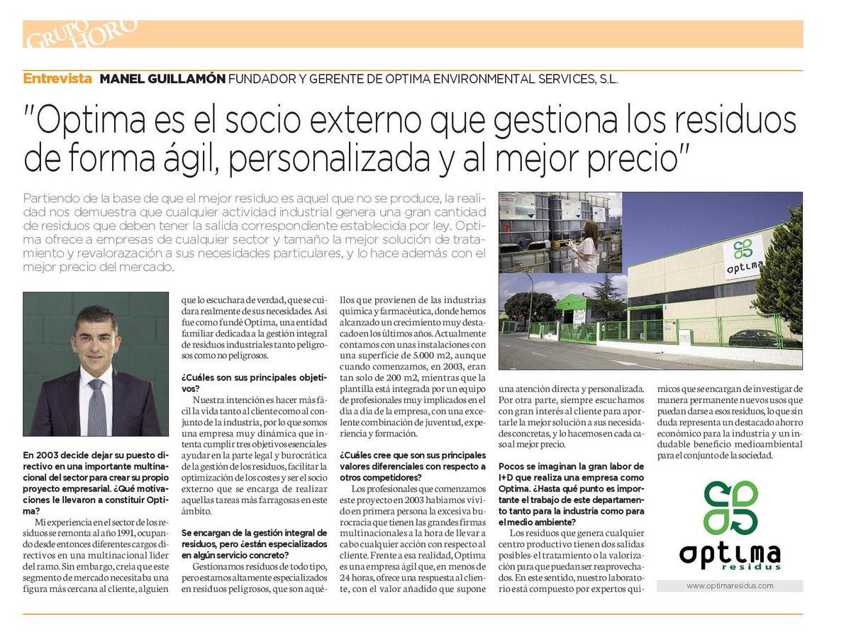 Gestionamos los #residuos de forma ágil, personalizada y al mejor precio