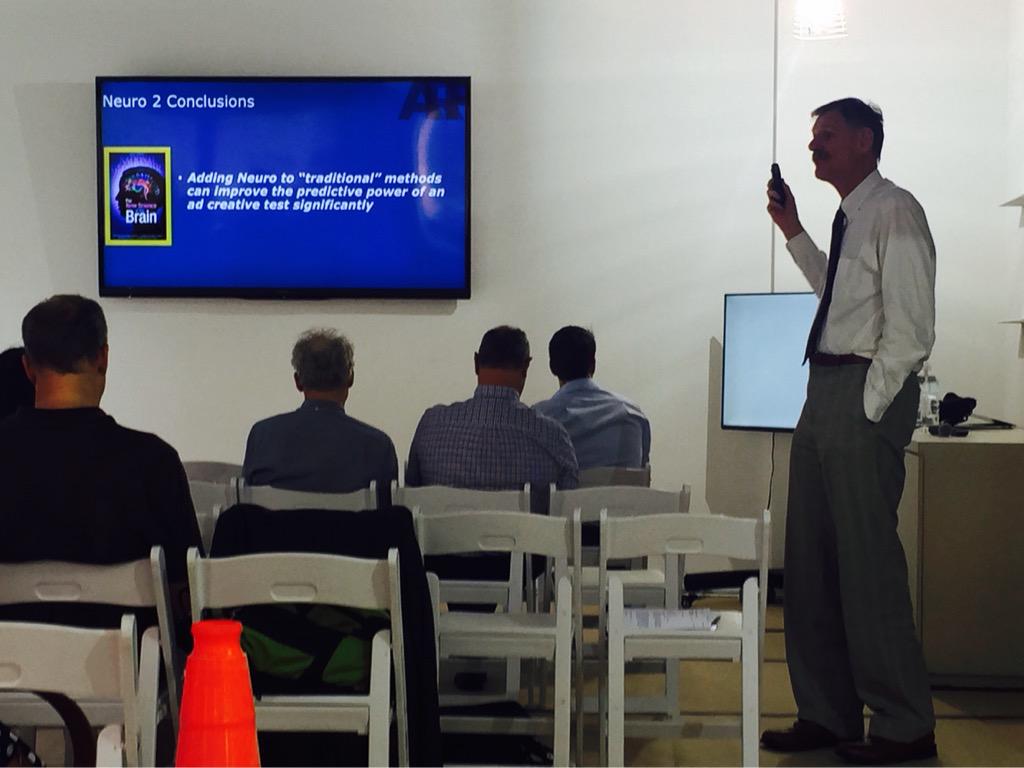 MediaScienceLab's tweet photo. Horst Stipp: Adding #neuro to traditional measures improved predictive power of ads significantly #ARFNeuro @The_ARF http://t.co/7LEegxztXx