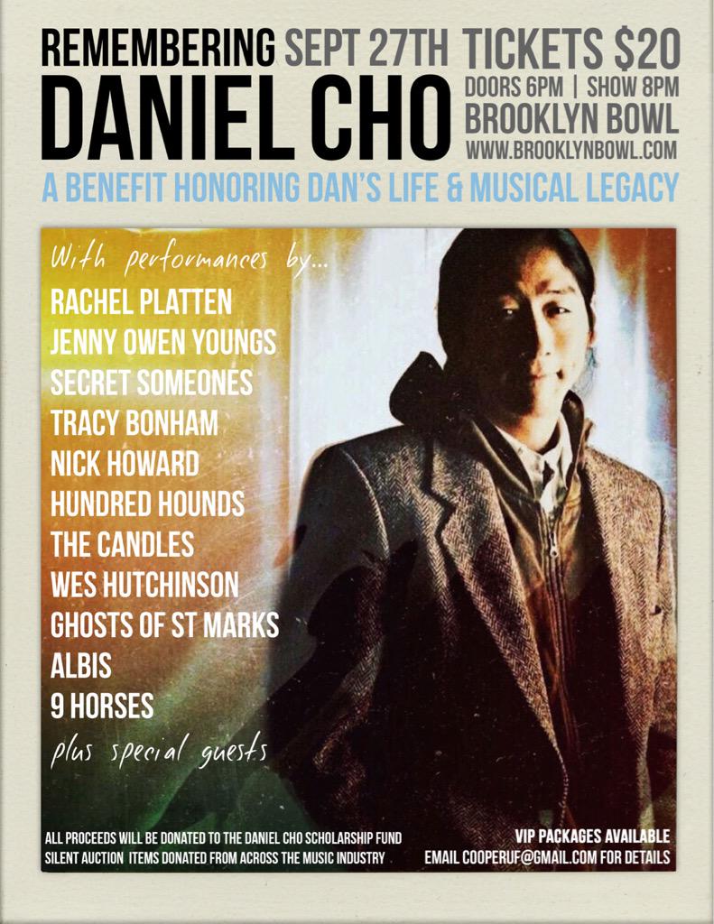 AstoriaKings's tweet photo. Please support the memory of our beloved friend Daniel Cho. Tickets on sale this Friday-it will be an amazing night. http://t.co/4NdOwmpy9c