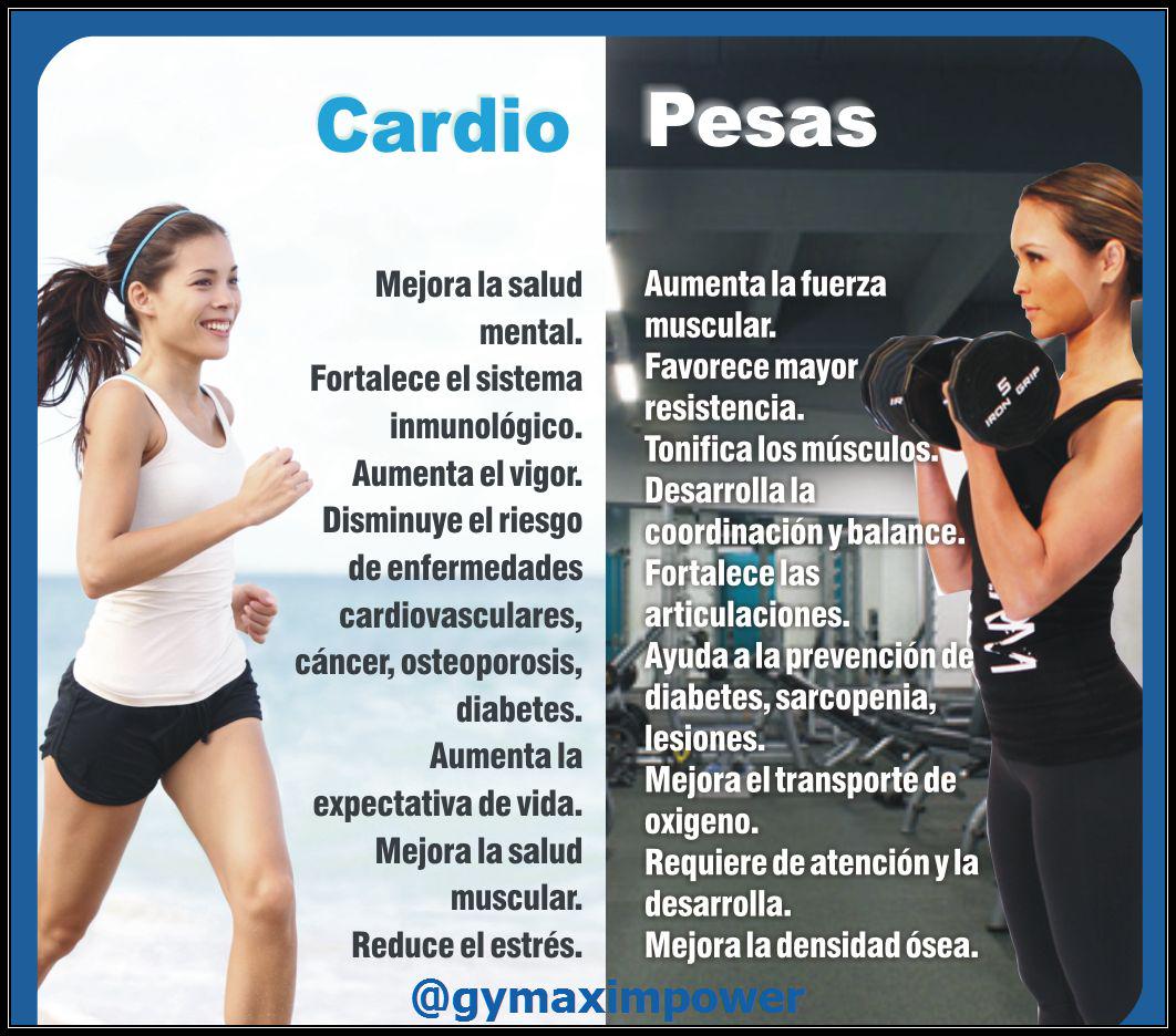 Beneficios De Ir A Un Gimnasio Gimnasio Maxim Power on Twitter: "Cardio vs Pesas, hay que aprovechar